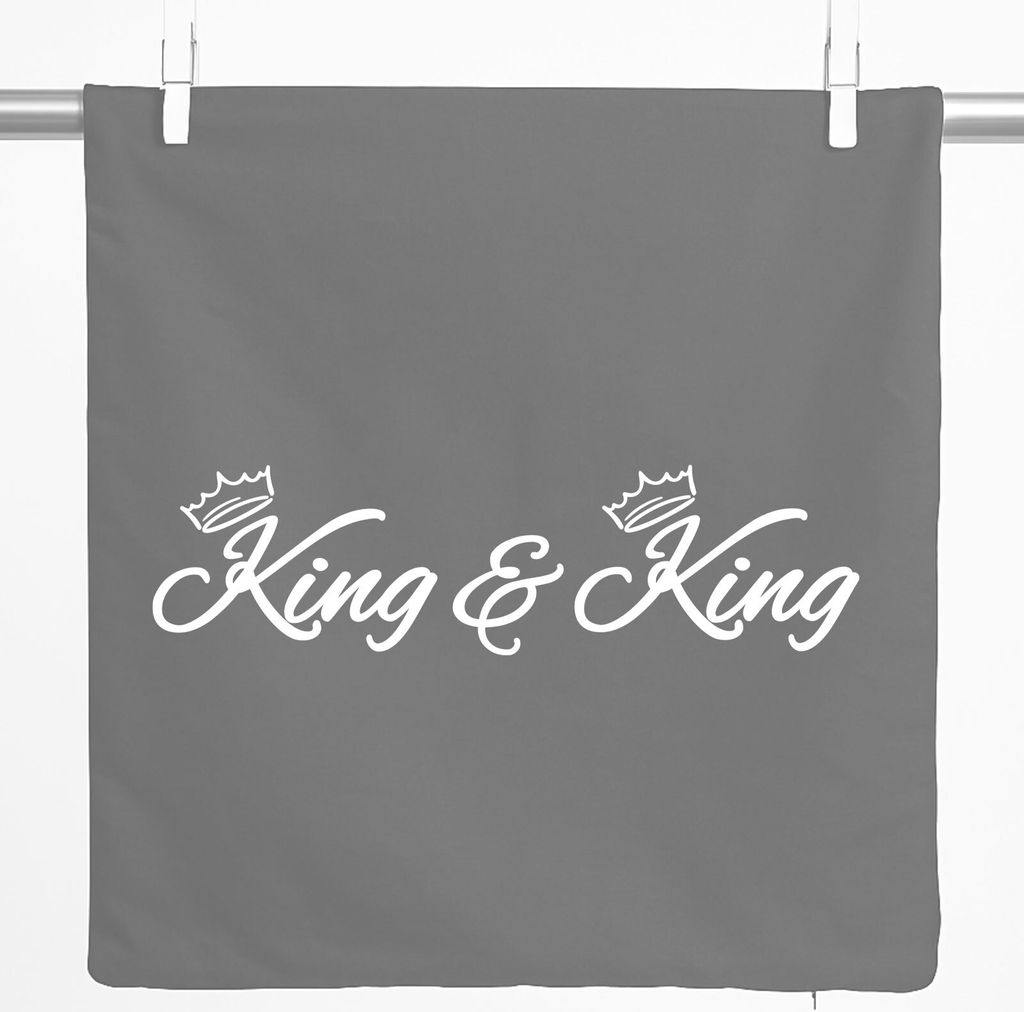 Huuraa Kissenbezug King Paar Krone 40x40cm Steel Grey Produktbild 