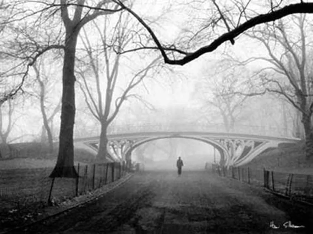 Impression d'art Henri Silberman Gothic Bridge New York en 80x60 cm