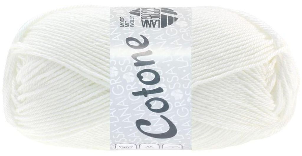 Lana Grossa - Cotone 0022 weiß Produktbild 