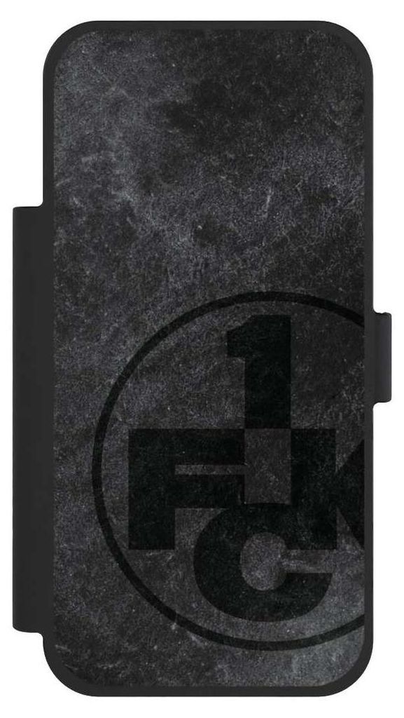 NIVOCASE Klapphülle für Apple iPhone 17 Pro Max Handyhülle aus Kunst Leder NIVOflip schwarz 1. FC Kaiserslautern 1. FCK Beton