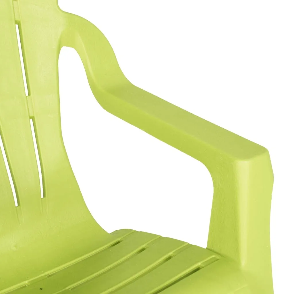 Chaises de jardin enfant robustes et légères - Lot de 2 Vert aspect bois - 7
