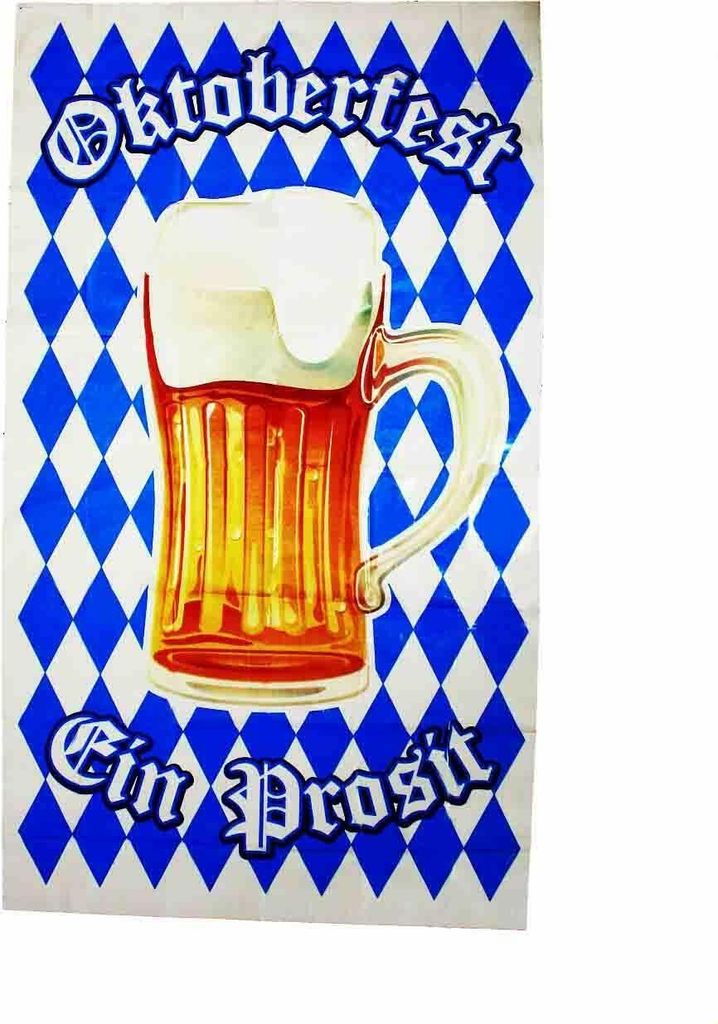 HAAC Türposter Bayern blau weiß Rautenmuster Bierfest Feste 120x70cm