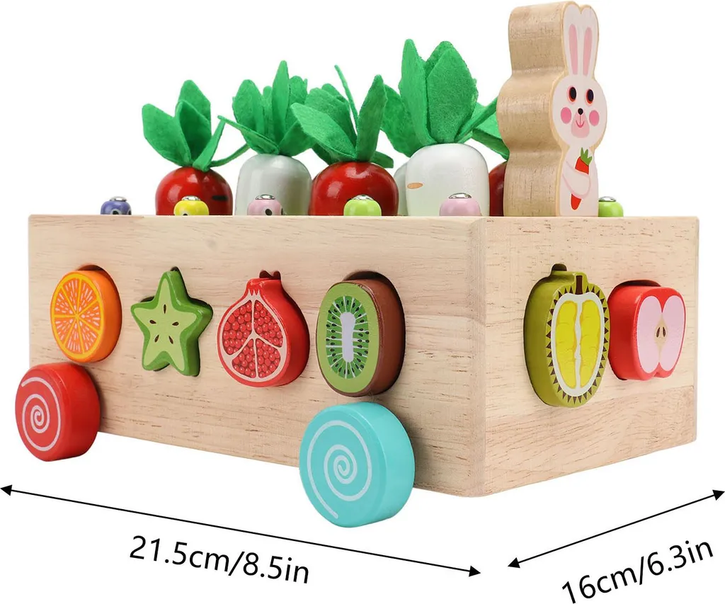 Chariot de tri et d'empilage Montessori verger éducatif multifonction