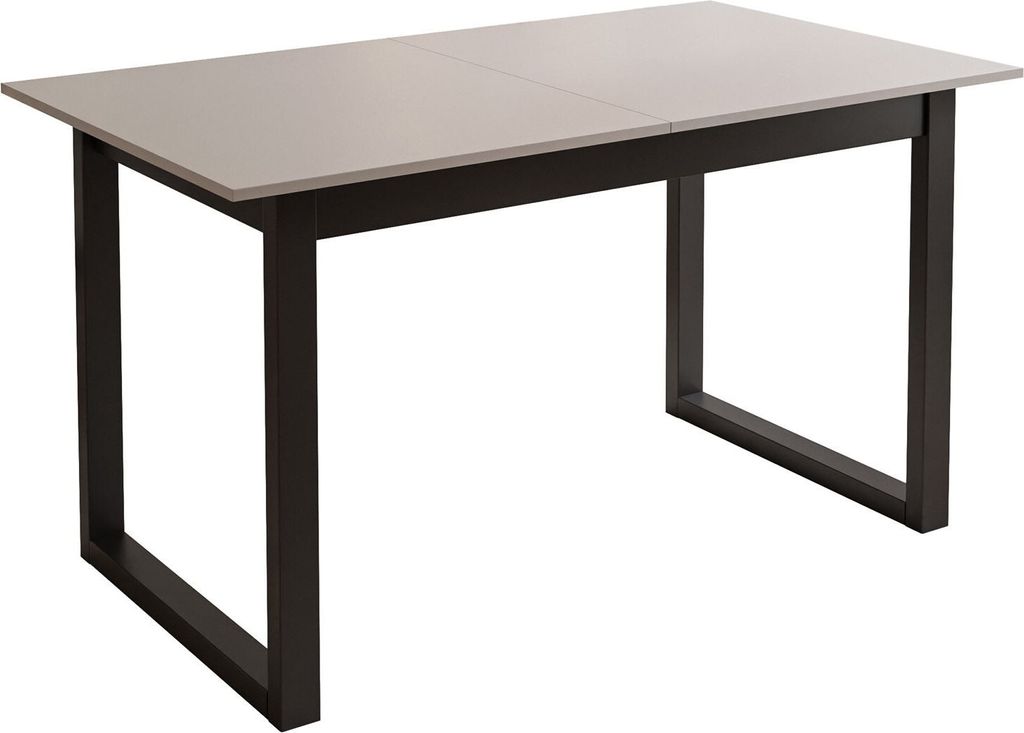 ARTON II ausziehbarer Tisch 140 cm Kaschmir, Schwarzmetall Produktbild 