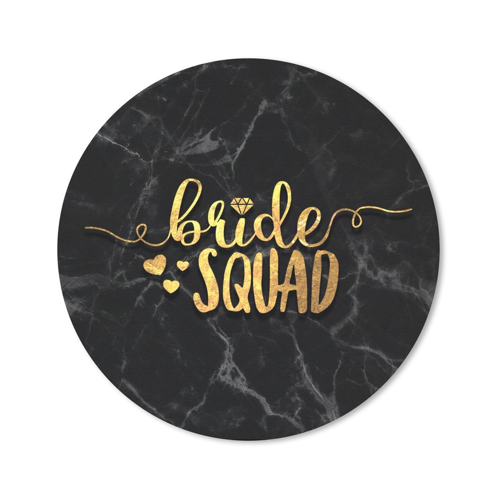 MuchoWow Mauspad Mousepad Braut zu sein - Gold - Marmor 30x30 cm - Mousepads - Maus Mat - Pad - Mausunterlage - Tischunterlage - Schreibtischmatten