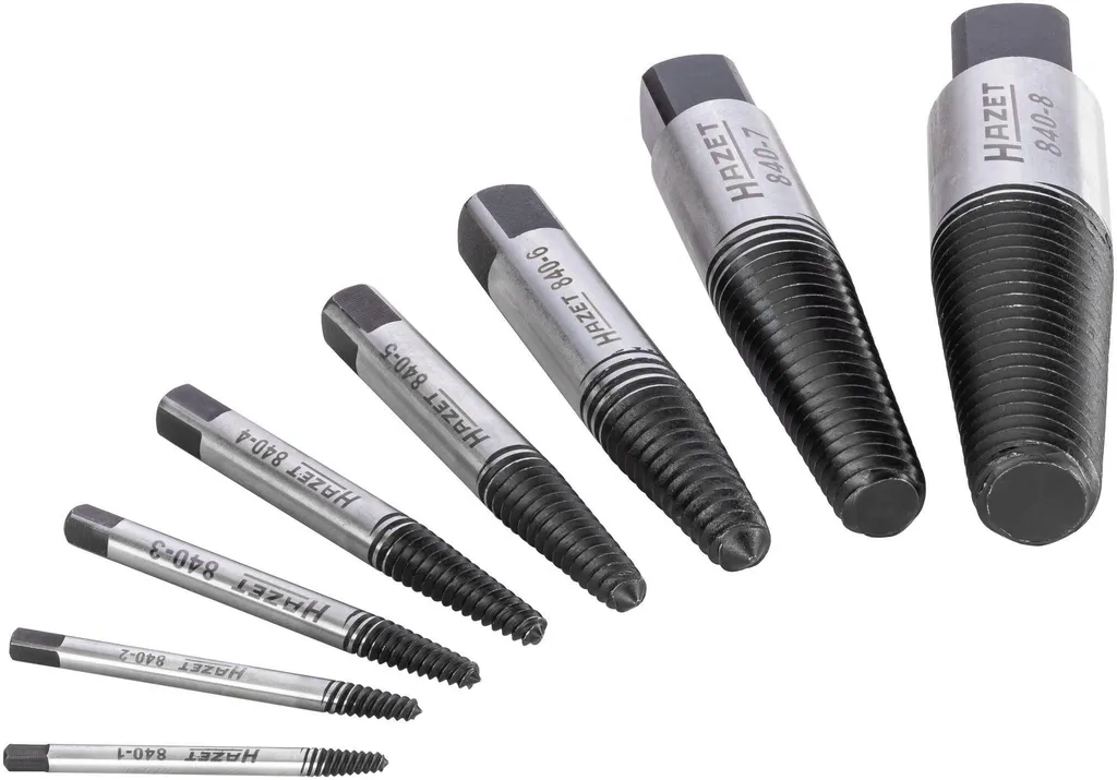 Extraire vis cassée facilement avec le coffret Hazet 840/8 de 8 pièces
