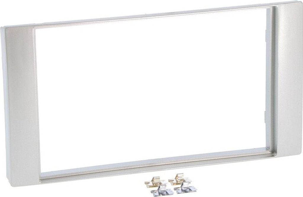 Doppel DIN Radioblende Ford z.B. Galaxy ab 06, Focus 04-07, C-Max 06, Fiesta 06 - Farbe silber