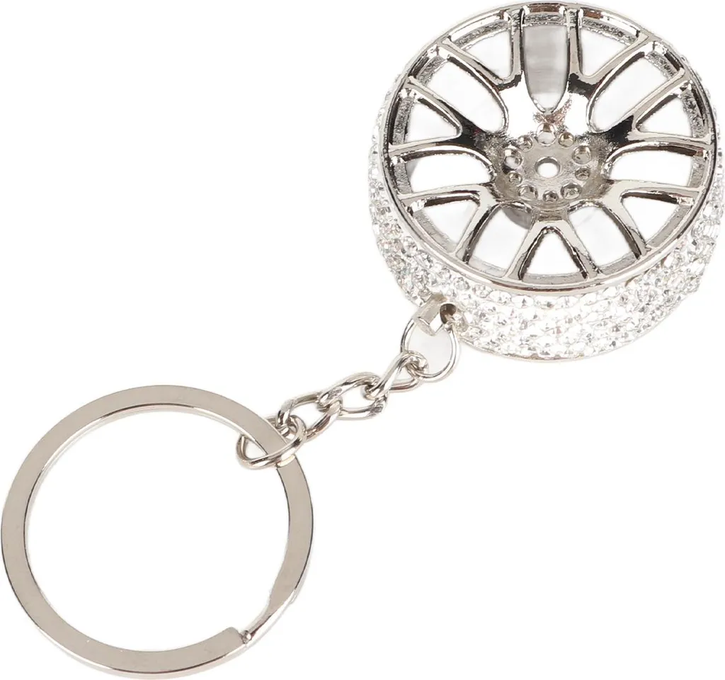 Portachiavi Strass Bianco per Chiavi Macchina: Accessorio Chic Donna