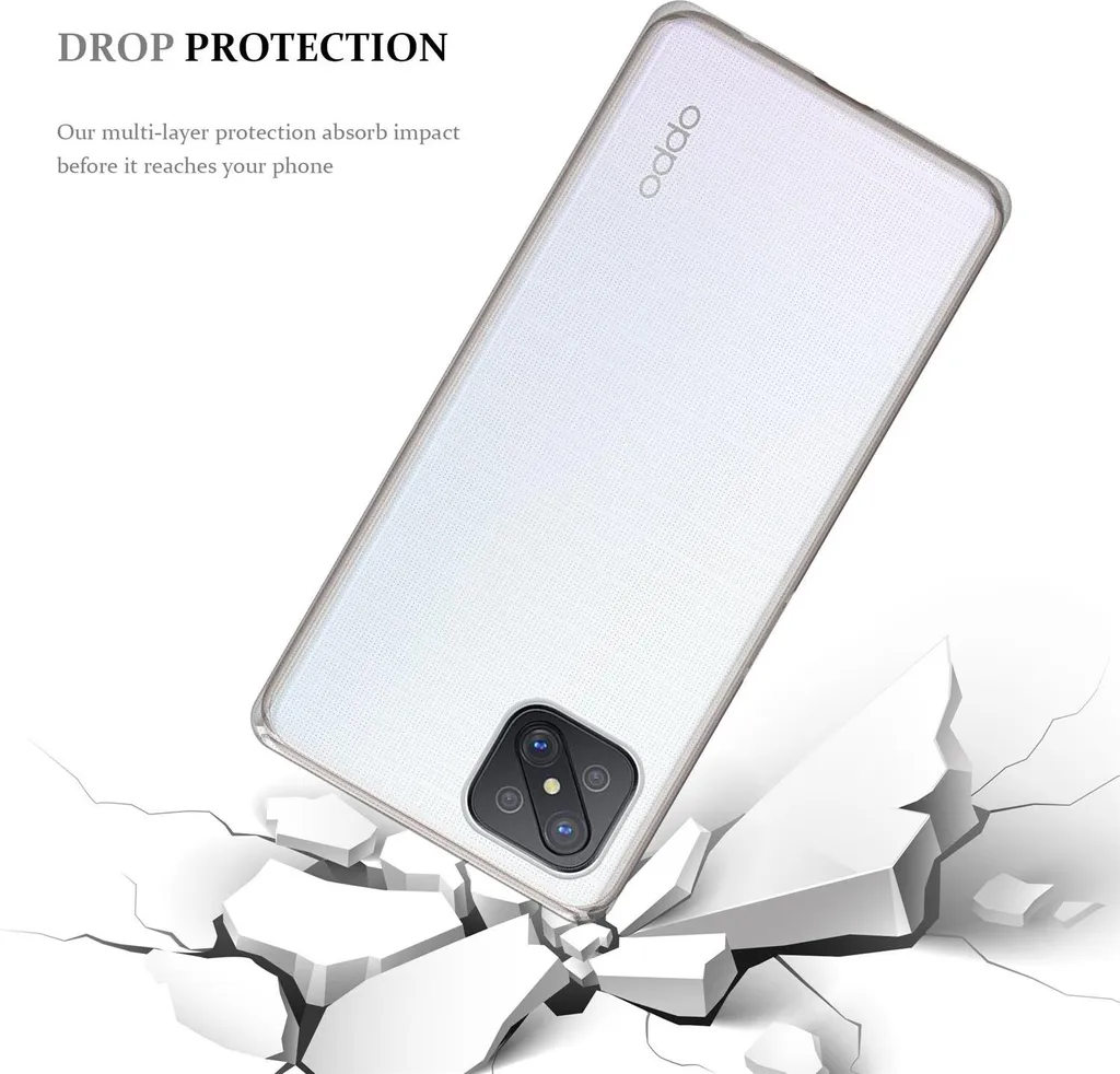 GOGME Cover per Oppo Reno 4Z 5G (Reno4 Z), Placcatura TPU Custodia Protettiva, AntiGraffio Silicone Morbida TPU Ultra Sottile ma Resistente Case Caso. Bianca