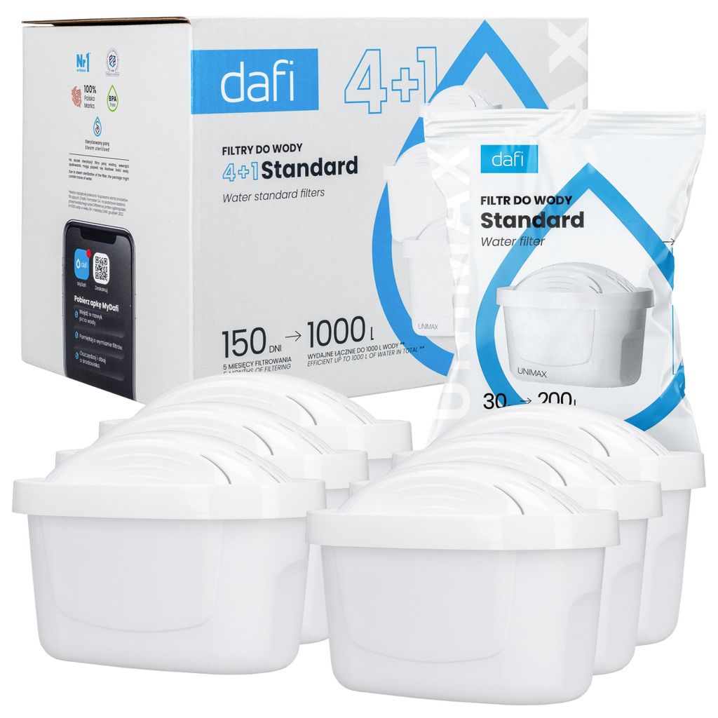 Dafi Unimax Filter Pack 5 + 1 (Kompatibel mit Brita Maxtra)