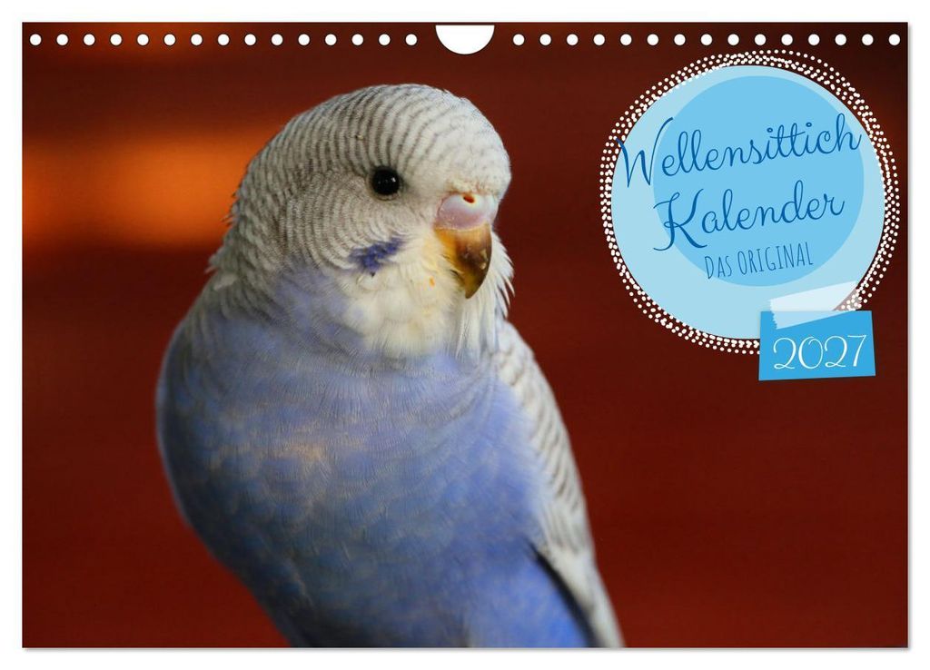 Wellensittichkalender! - Das Original (Wandkalender 2027 DIN A4 quer), CALVENDO Monatskalender