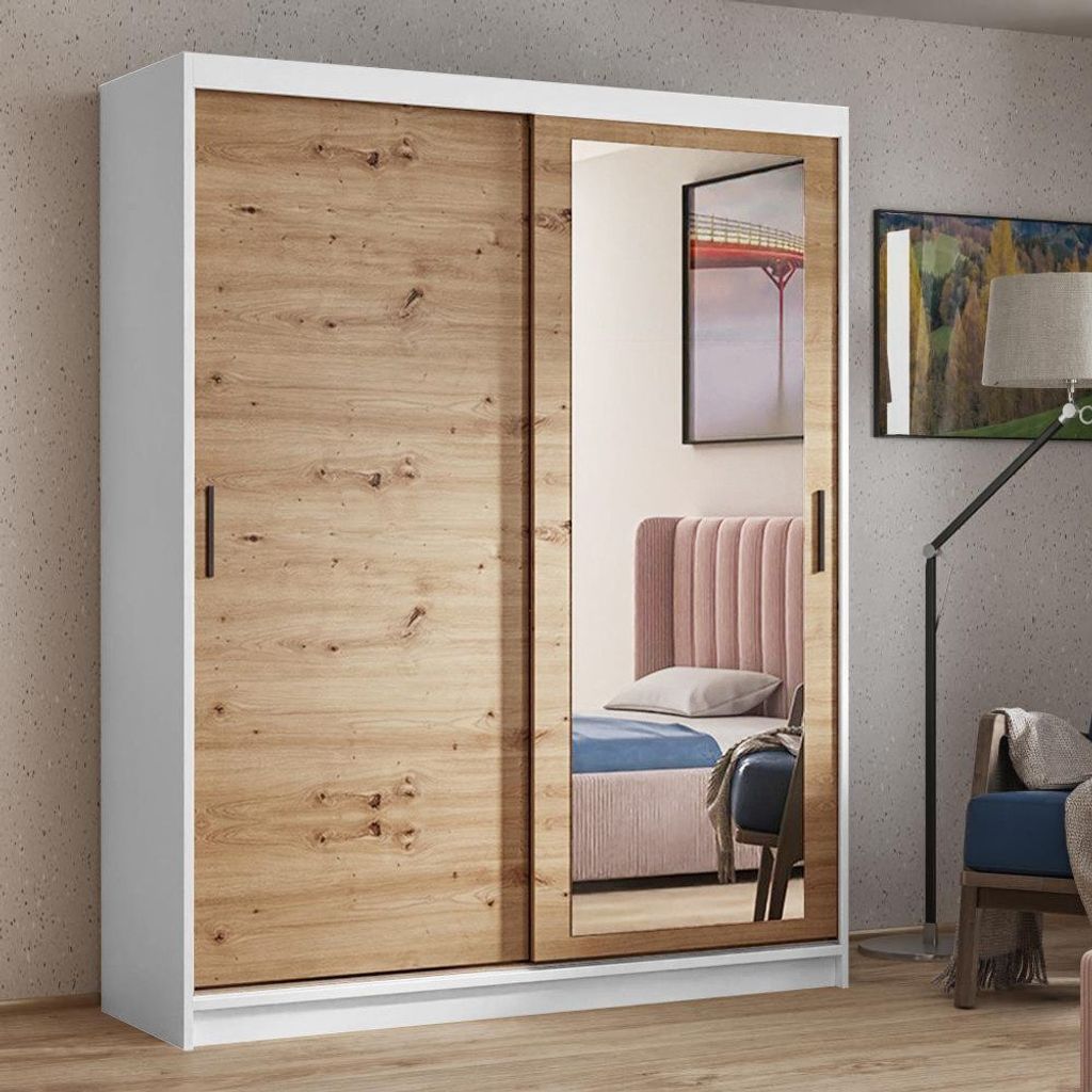 BEAUTYSOFA HELA armoire 120 cm - armoire à deux portes avec Image du produit 