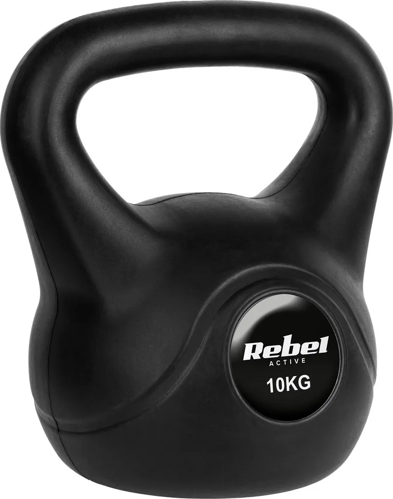 Kettlebell de Musculation 10 kg Noir pour Fitness et Cross Training