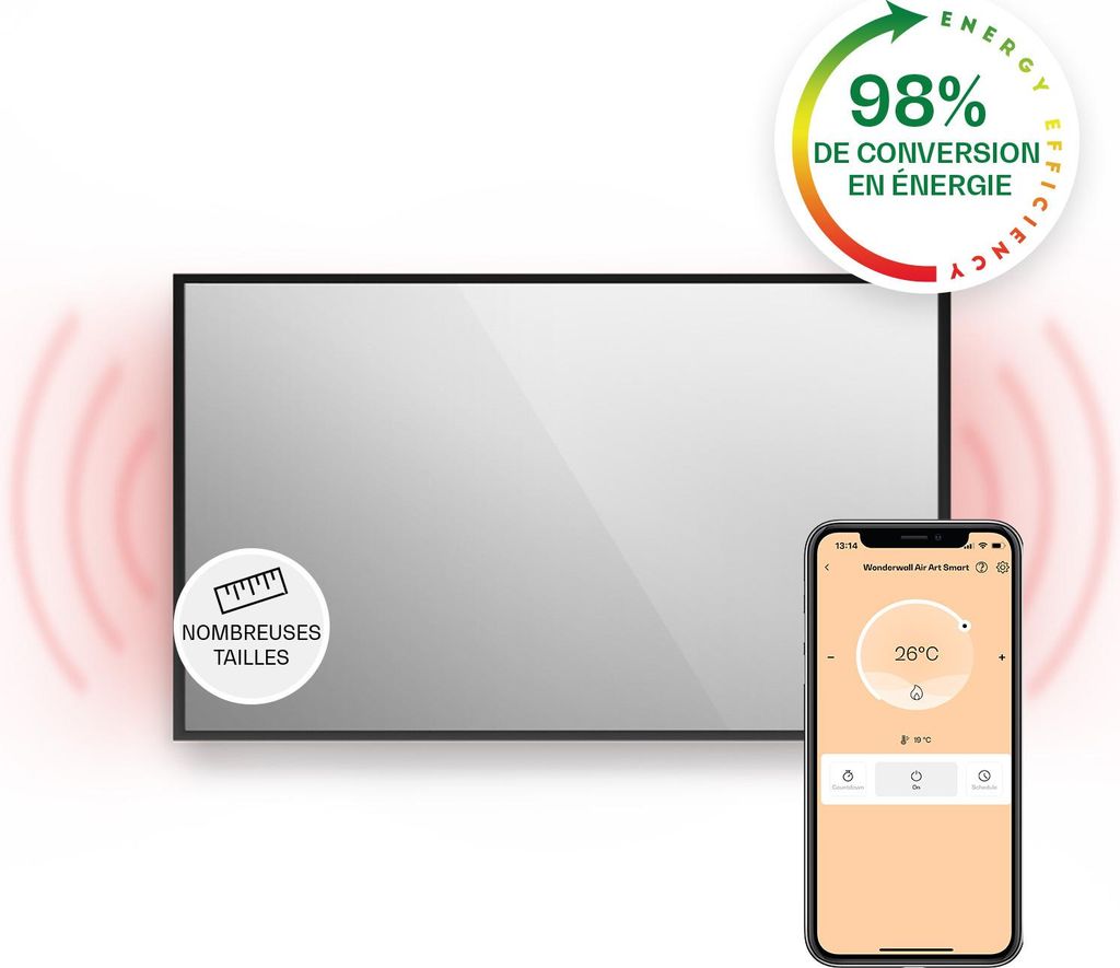 Klarstein Smart Chauffage Infrarouge, 750W Radiateur Image du produit 