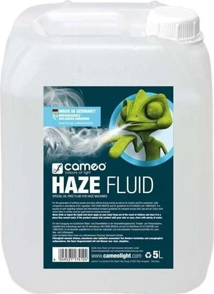 Liquide pour Machine à Brouillard Cameo HAZE 5L Idéal Concert et DJ