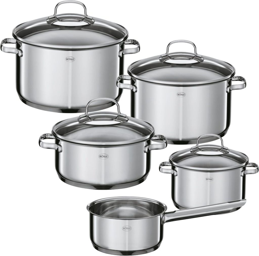 RÖSLE ELEGANCE Topf-Set 5-tlg.,  Edelstahl 18/10, mit Produktbild 