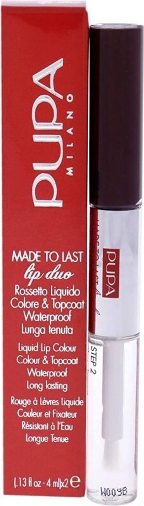 Pupa Milano Made To Last Lip Duo Liquid Lipstick N. 017 Red Wine 29g