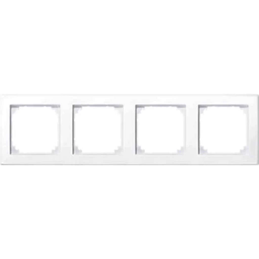 Plaque de finition quadruple M-SMART blanc brillant pour 4 postes - 2