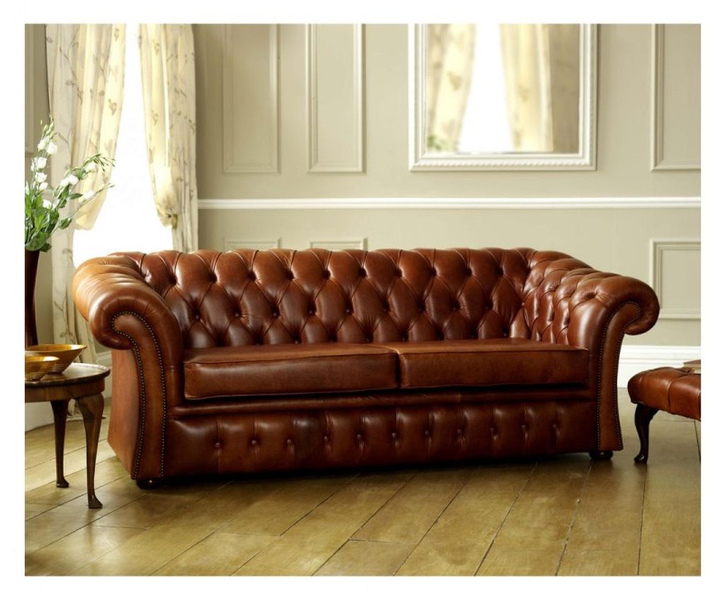 Chesterfield Design Luxus Polster Sofa Couch Sitz Garnitur Produktbild 