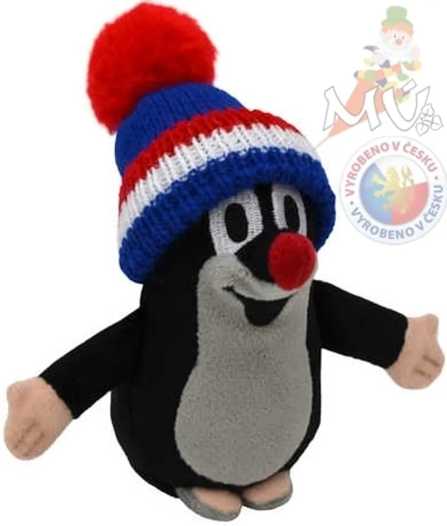 Taupe Parlante 20 cm Bleu Blanc Rouge - Peluche Douce Thème Tricolore