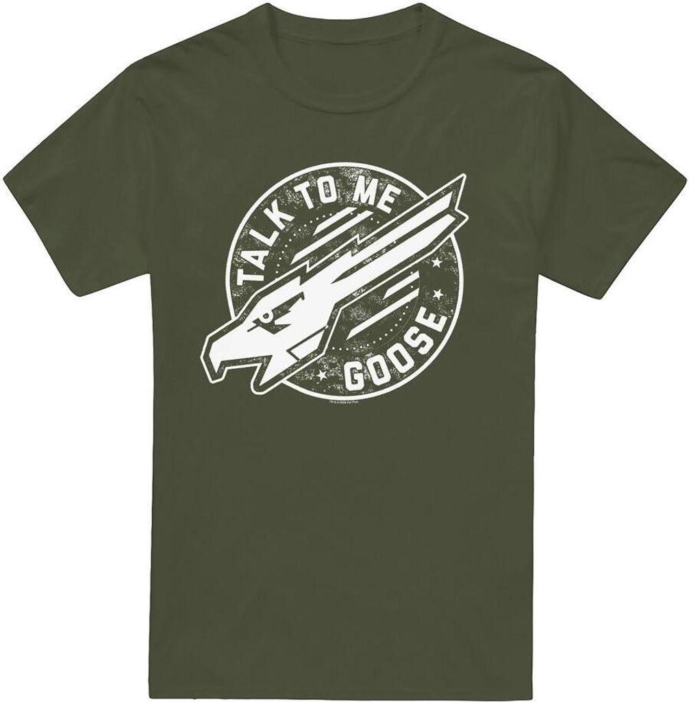Top Gun - "Talk To Me Goose" T-Shirt für Herren TV6835 (S) (Militärgrün)