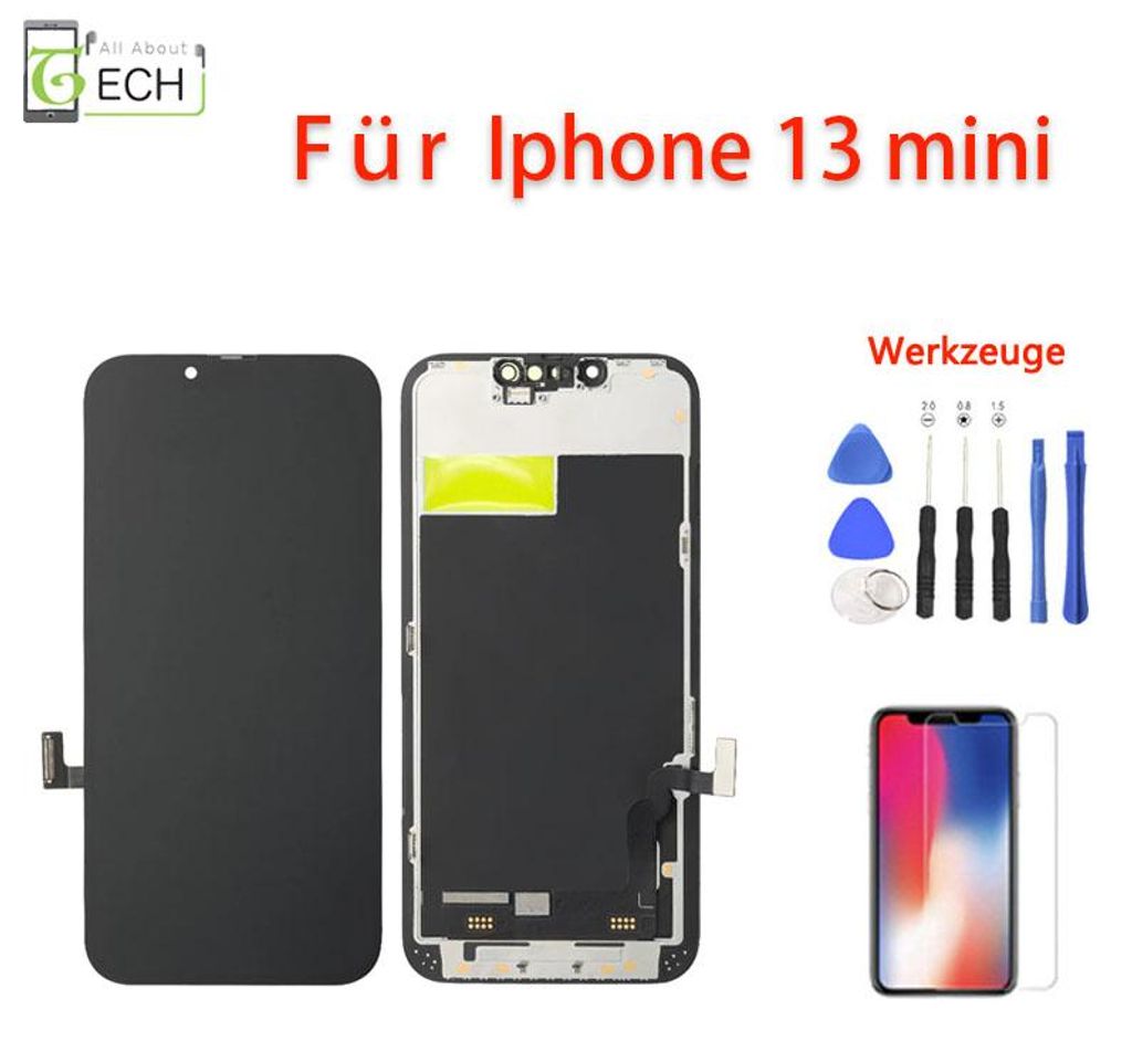 Für iPhone 13 Mini LCD Display Einheit schwarz Retina Produktbild 