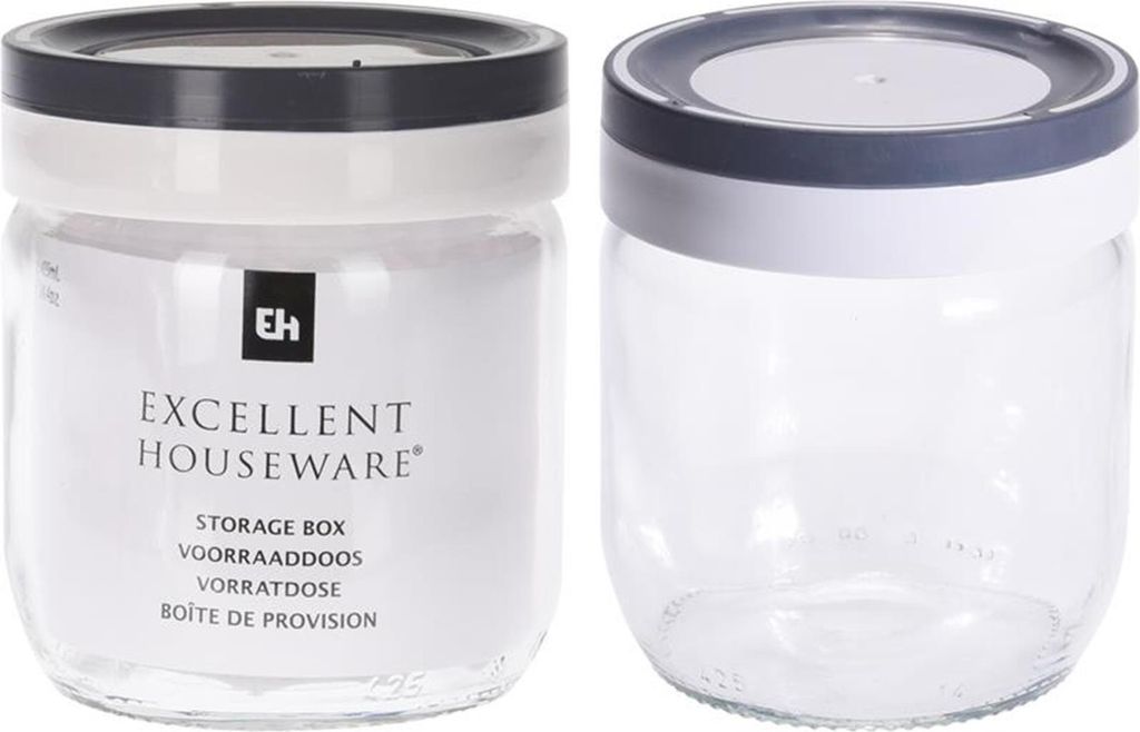 Excellent houseware voorraadpot glas 425ml