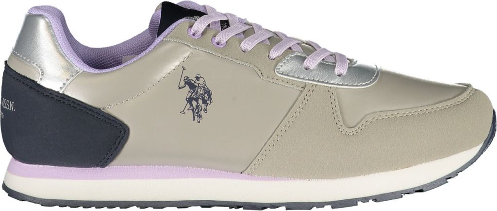 US POLO ASSN. SILBERNE DAMEN-SPORTSCHUHE : Farbe - Silber, Größe - 35 Größe: 35 Farbe: Silber