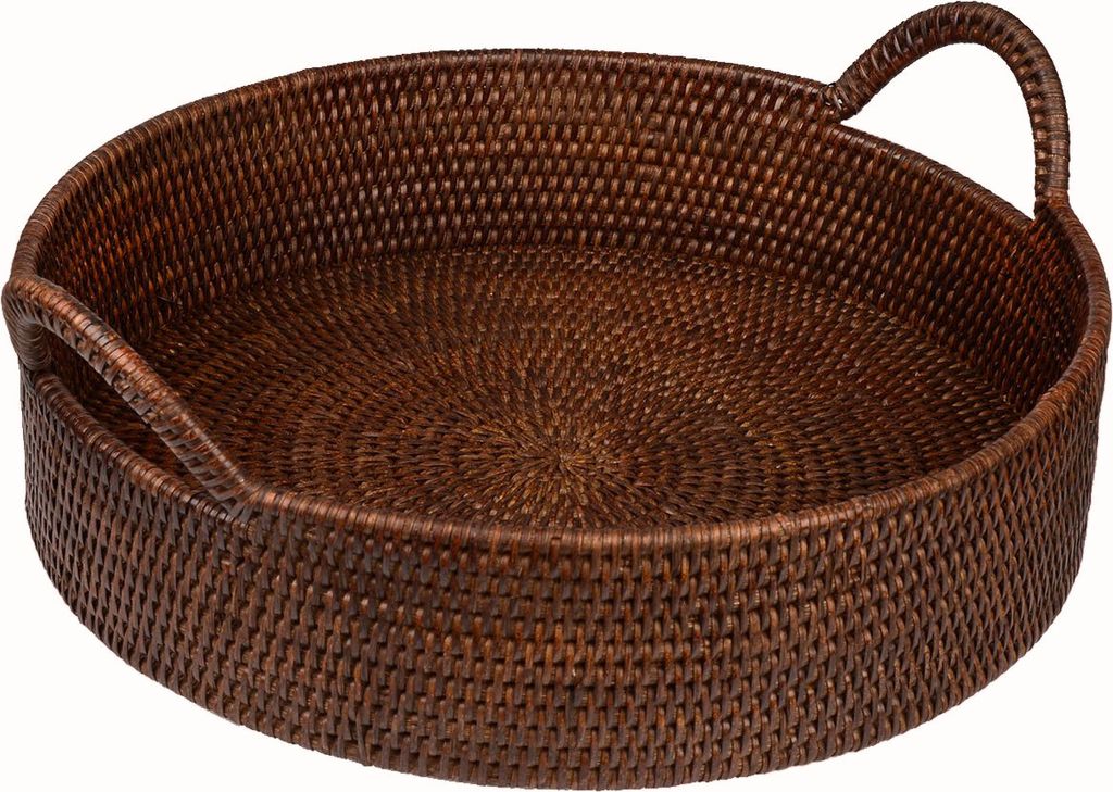 Taca rattanowa okrągła Ø 40 cm - Duża, okrągła taca do Zdjęcie produktu 