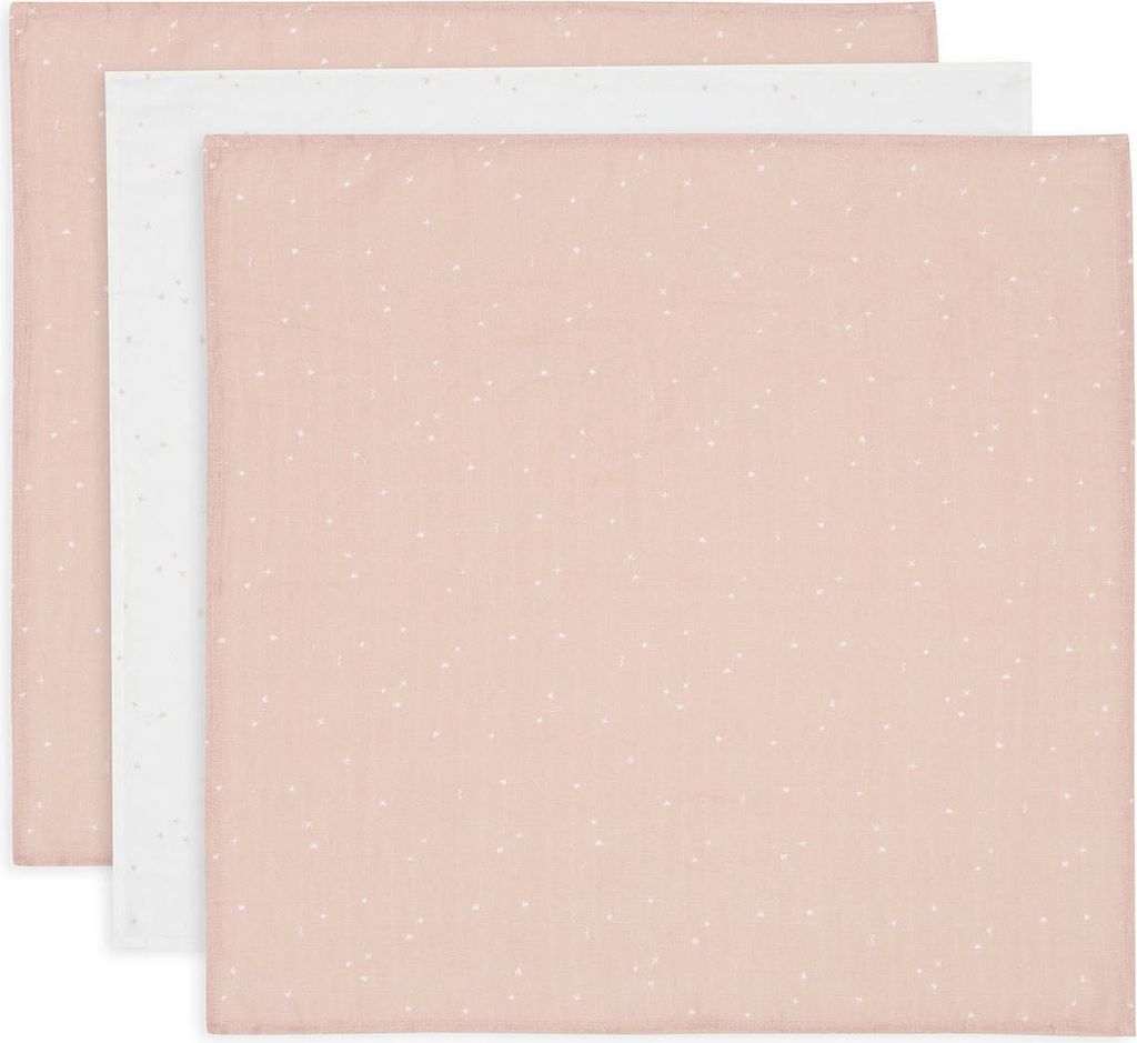 Jollein Twinkling Small Multituch - 3 Pack - 70 x 70 cm - Hydrophil - Wild Rose | Hydrophile Mundtücher