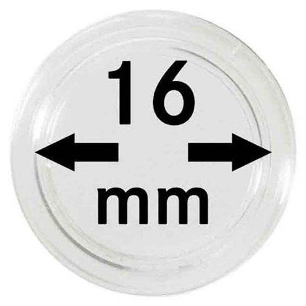 Lindner 2250016P Münzkapseln 16 mm-10er Pack Produktbild 
