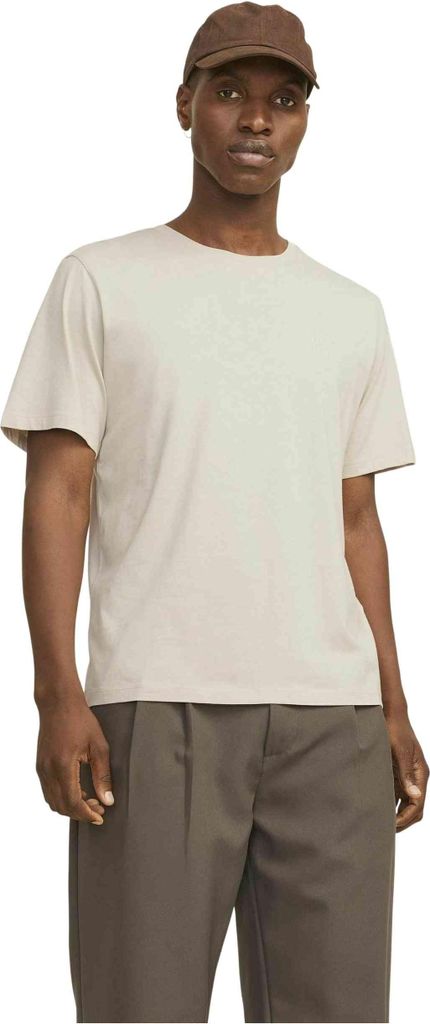 Jack&Jones T-shirt 12151955-MOONBEAM-SMALLPRIN in Beige color size small