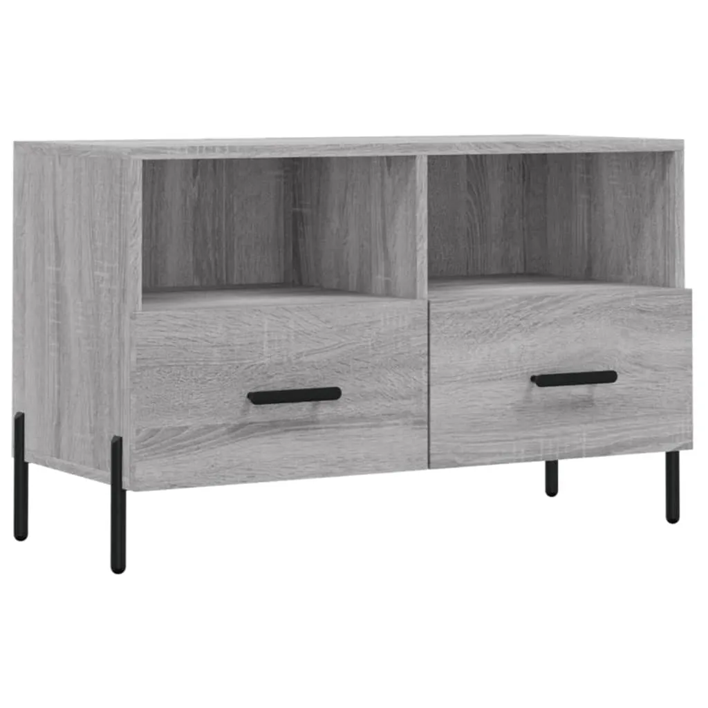 Mobile TV 80x36x50 cm Grigio Sonoma - Struttura in Legno Multistrato