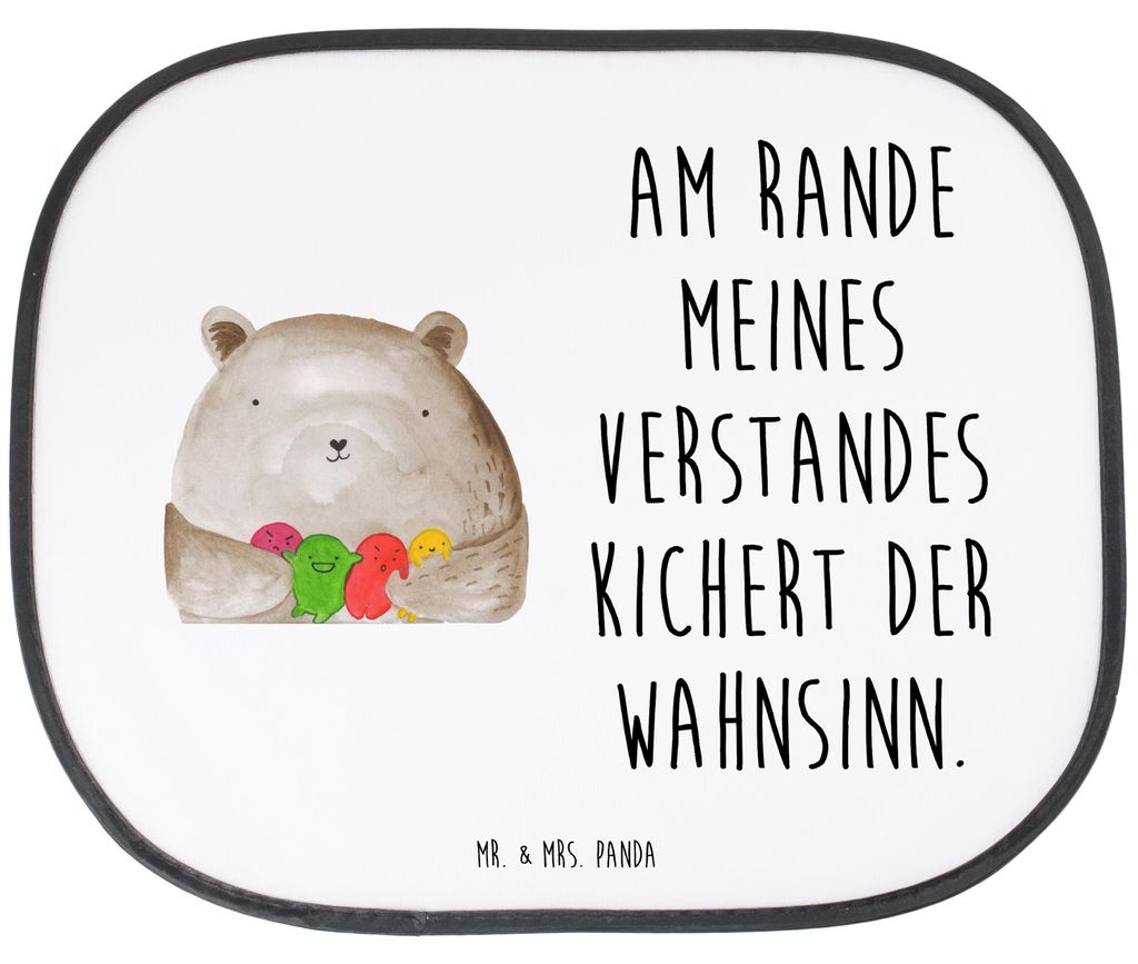 Mr. & Mrs. Panda Sonnenschutz Fürs Auto Bär Gefühl - Weiß - Geschenk, Durchgedreht, Teddy, Autoscheiben, Sonnenblende, für, saugnapf, Verrück...