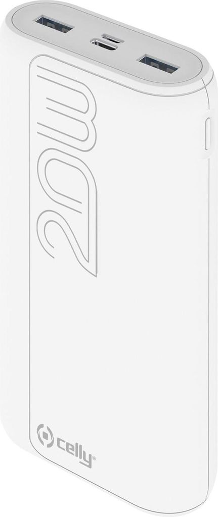 Celly PBPD20000EVOWH Powerbank 20000 mAh Weiß