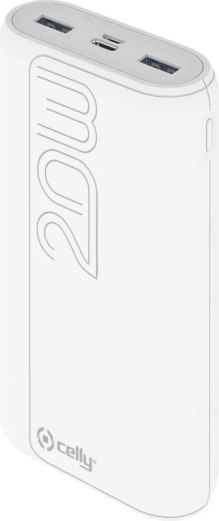 Batterie externe anti-panne 20000 mAh blanche chargeur rapide PD 20W