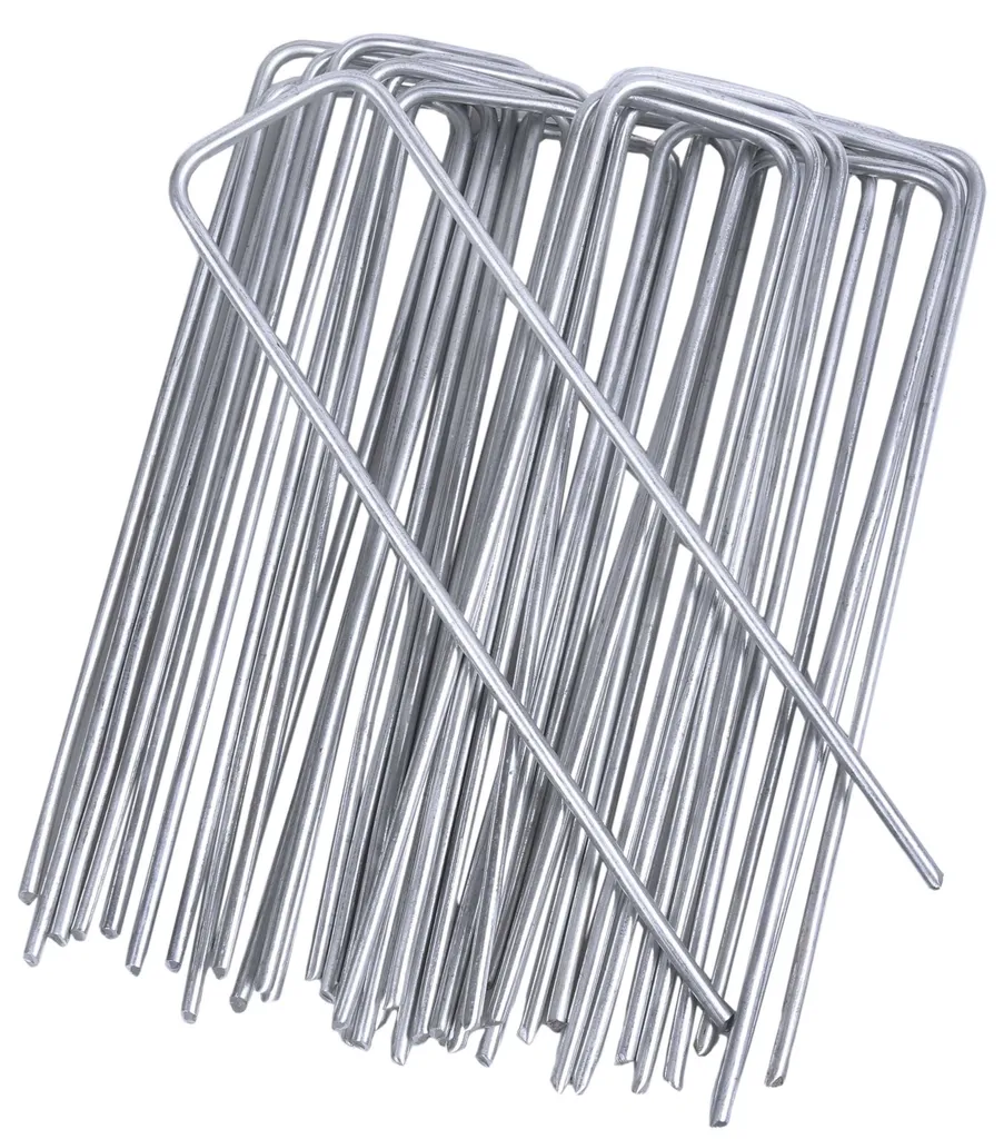 Agrafes de sol anti-vent pour bâche jardin acier galvanisé x100