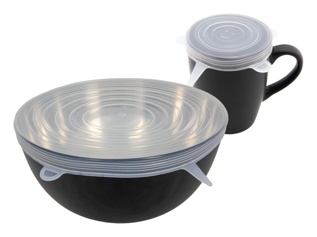 6er Set Universal Silikondeckel rund - 6,5 cm bis 20,5 cm - Produktbild 2