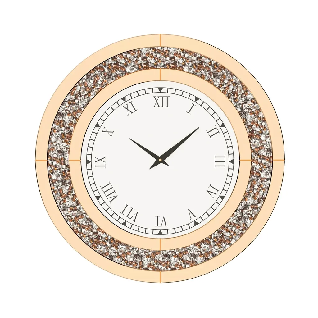 Horloge murale diamantée 60cm Tawny, mouvement à quartz silencieux