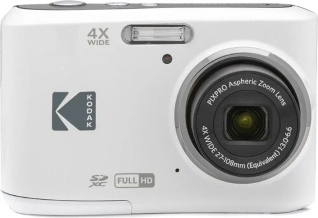 Appareil photo de voyage Kodak FZ45 blanc pour vacances et famille