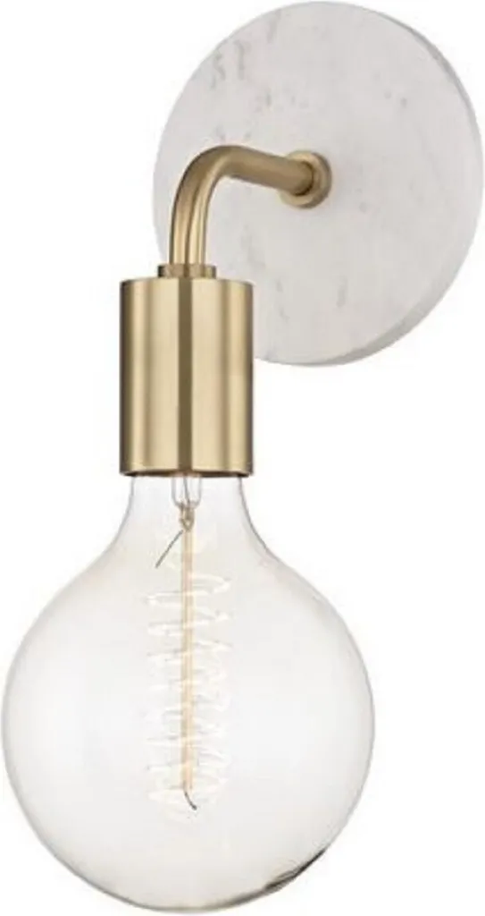 Lampe murale d'ambiance pour couloir d'hôtel laiton antique blanc 33 cm
