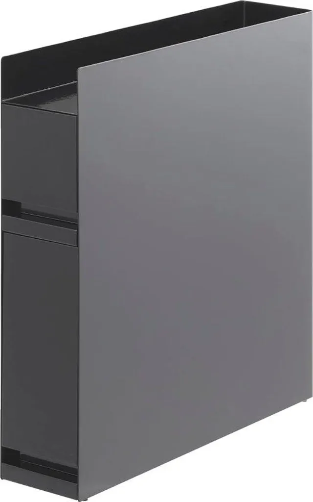 Support à épices minimaliste noir à 2 étages en acier inoxydable mat
