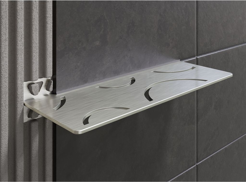 Schlüter SWS1D6EB-W-S1 Ablage Curve 115x300mm Edelstahl Immagine del prodotto 