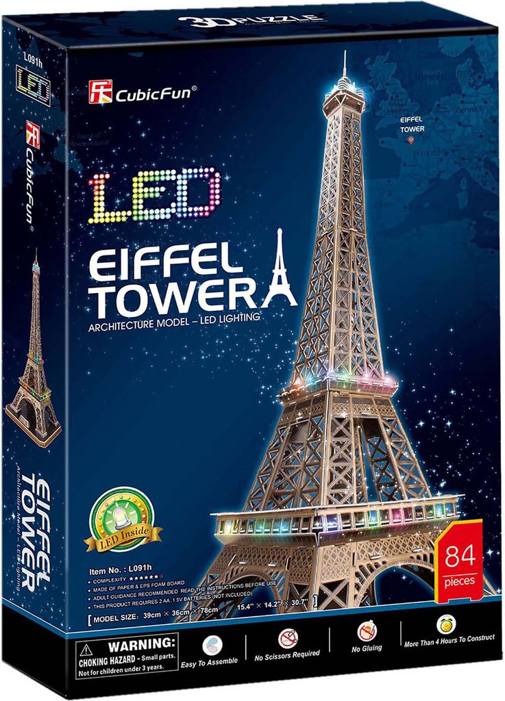 puzzle 3d Tour Eiffel LED Image du produit 