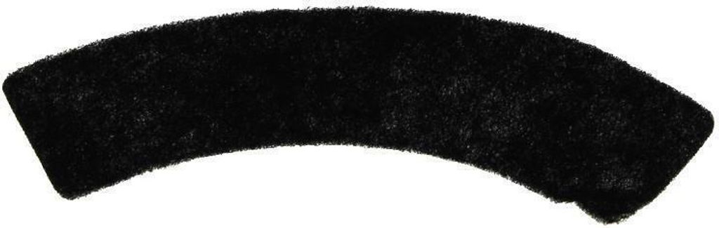 A black filter for a deep fryer.