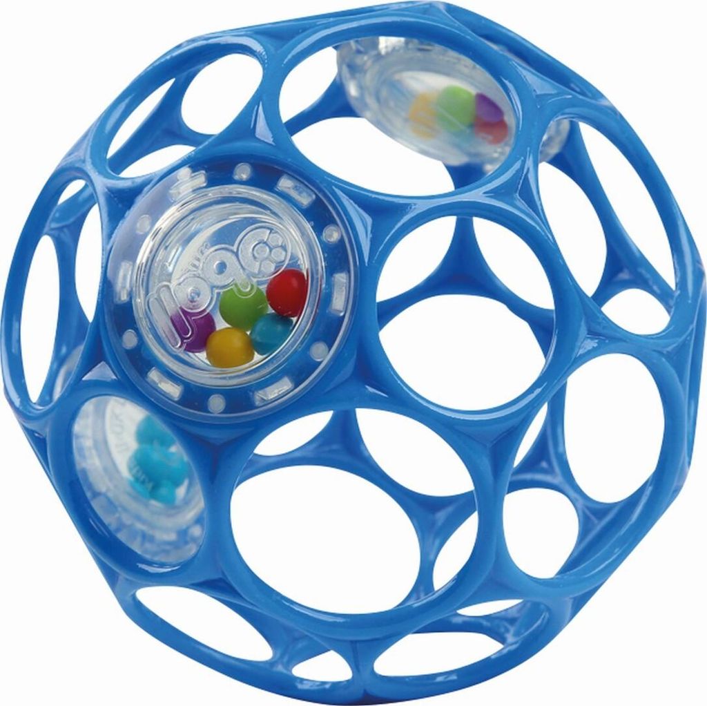 Oball Oball Rassel – Spielzeug zum einfachen Greifen – Blau Produktbild 