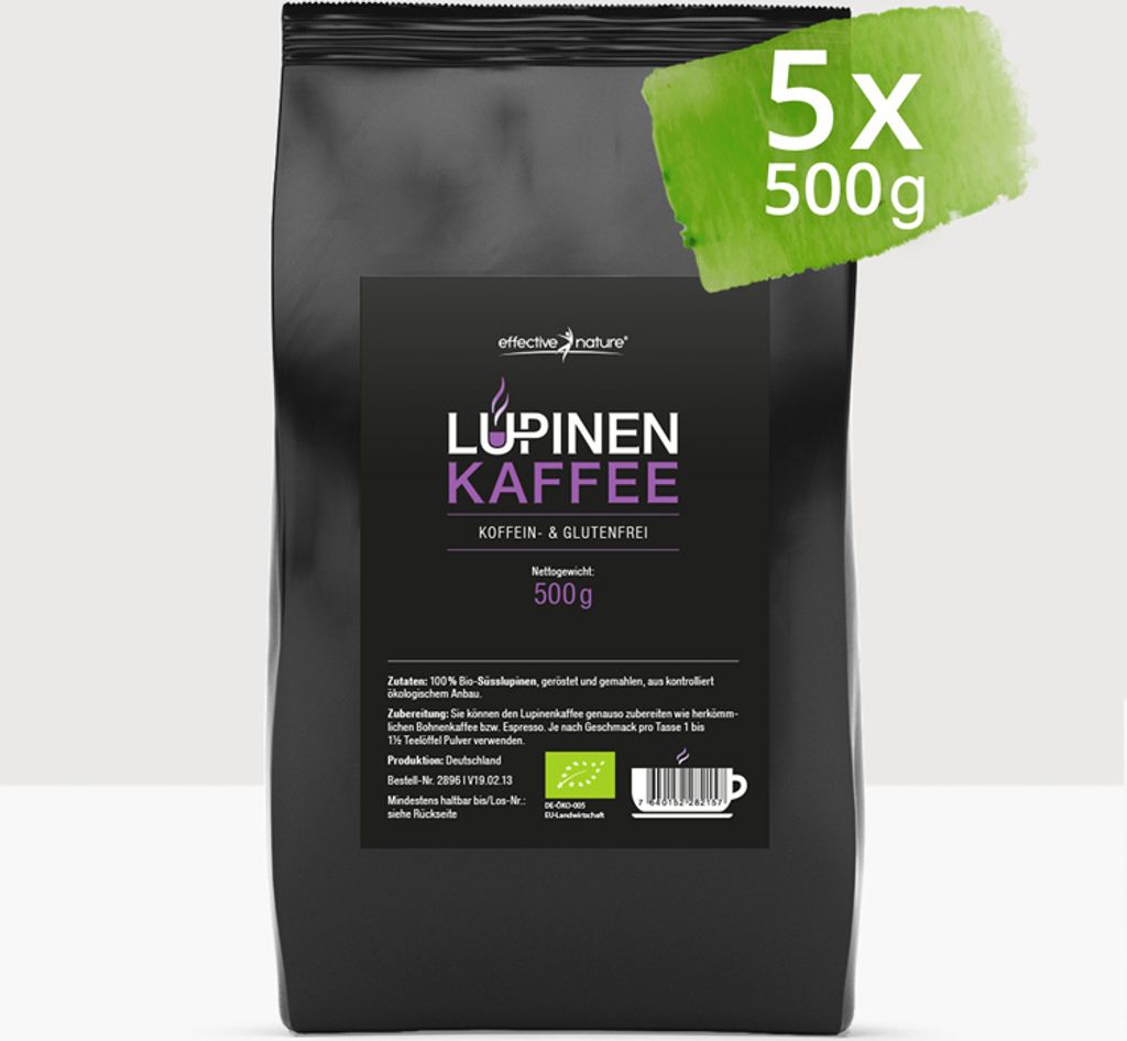 Lupinenkaffee - 2500 g Pulver - Der ideale Kaffeeersatz - Gluten- und koffeinfrei - -Qualität