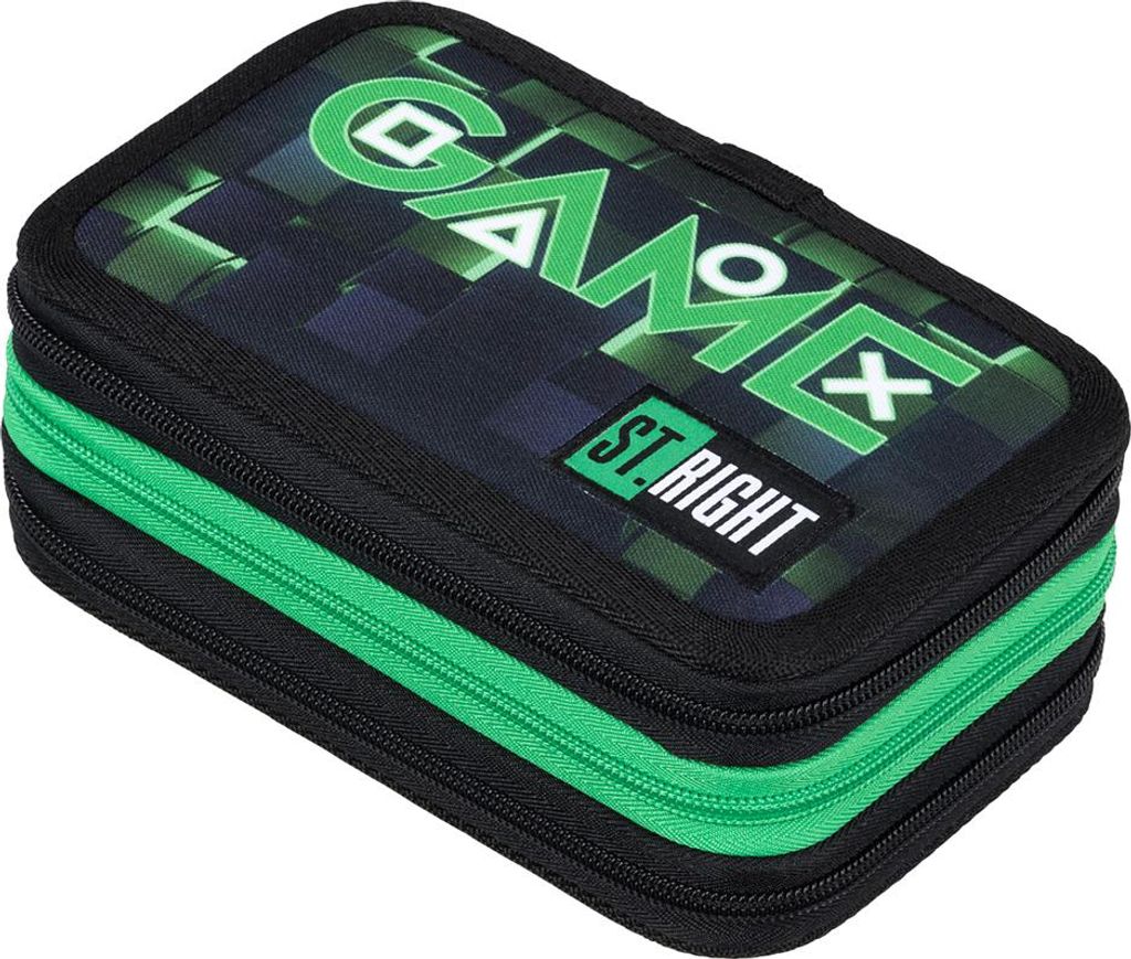 Astuccio a tre lembi con accessori Verde Gioco St.Right Immagine del prodotto 