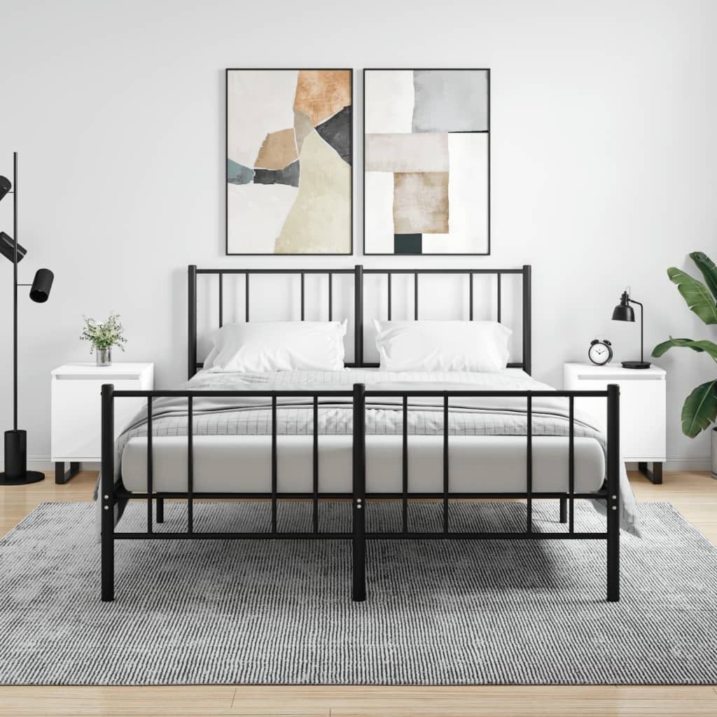 vidaXL Nachttische 2 Stk. Weiß 40x30x50 cm Holzwerkstoff - Nachttisch - Nachttischschränke - Nachtschrank - Bettschrank