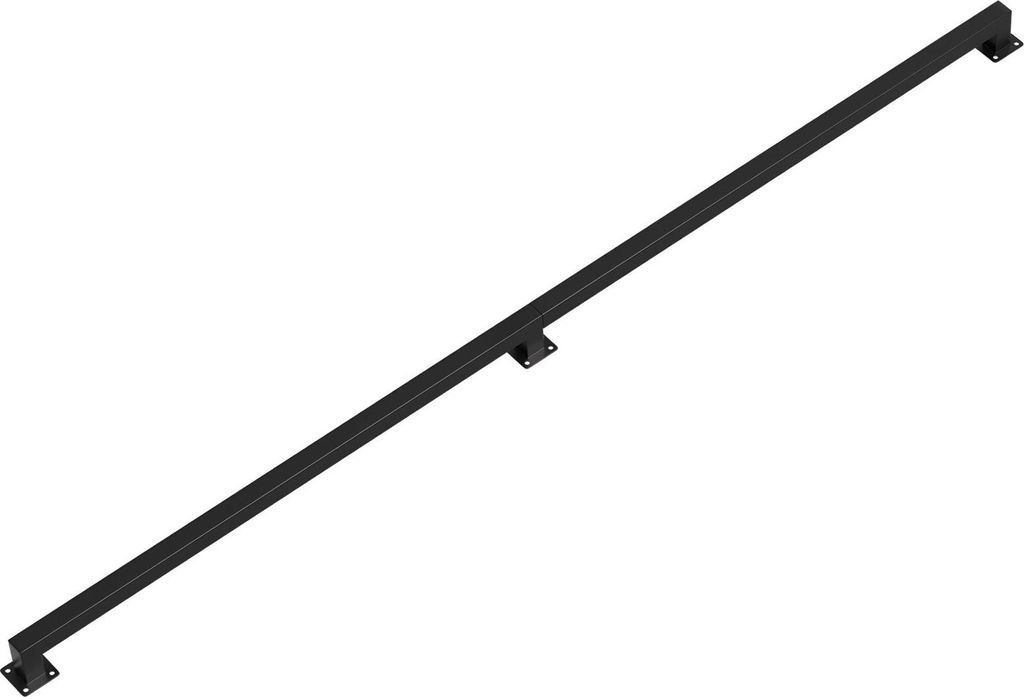 Bettizia Handlauf treppe Handlauf Set Metall Schwarz pulverbeschichteter Treppenhandlauf pflegeleicht und langlebig 150cm Treppengeländer